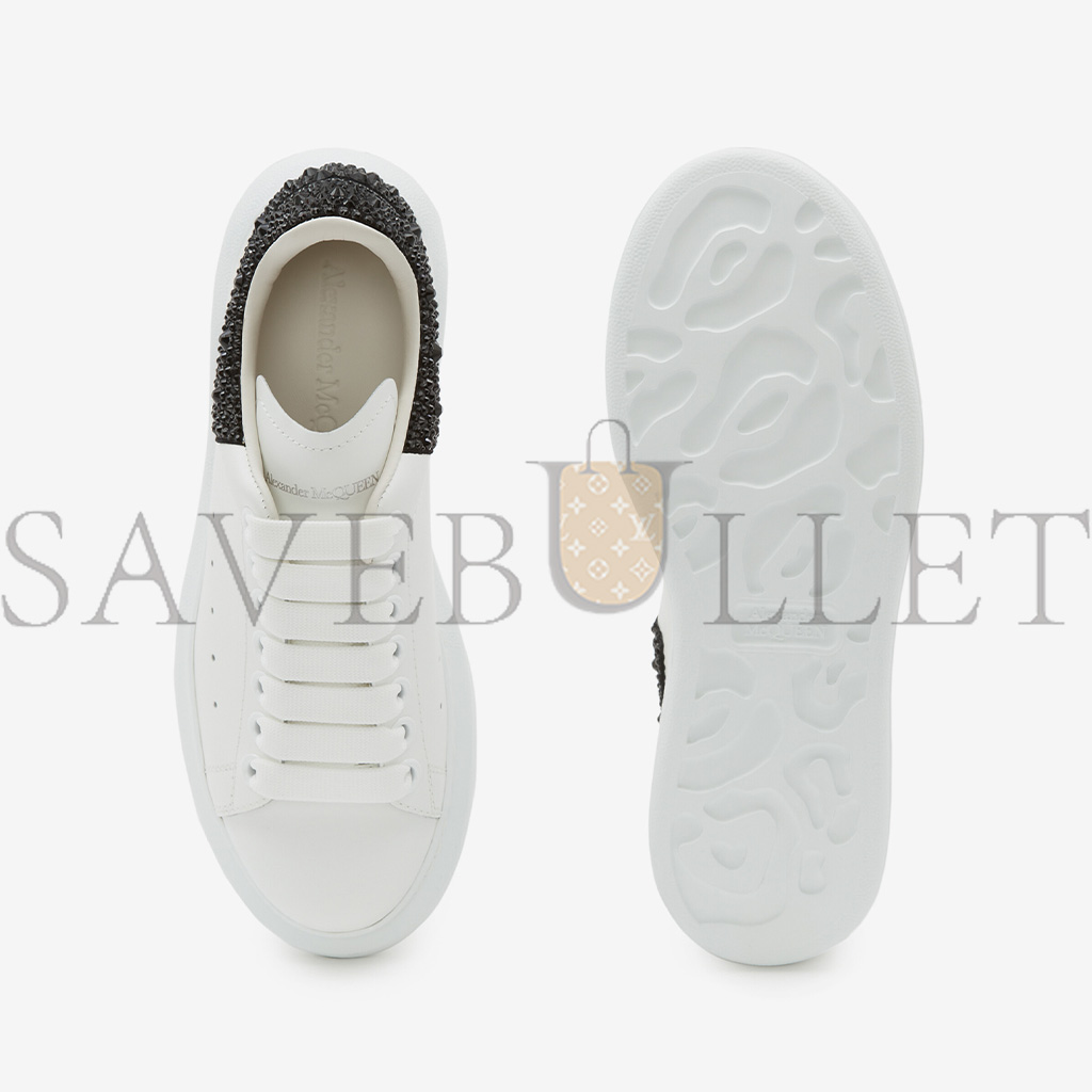 ALEXANDER MCQUEEN OVERSIZED SNEAKER IN WHITEJET BLACK 666407WIA4Z9581